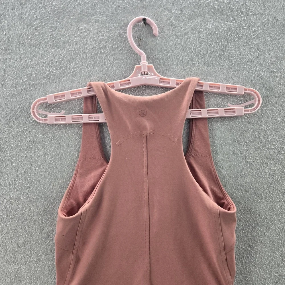 Lululemon Women Tank‎ Top 4 Pink InStill Activewear Logo High Neck Pullover